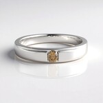 Anello in argento con Diamante Champagne I2