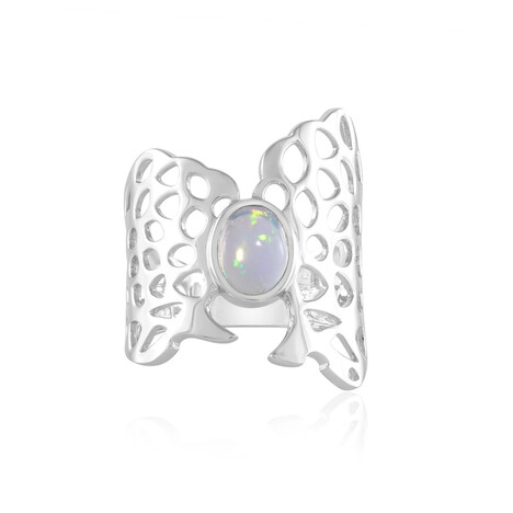 Anello in argento con Opale di Welo (MONOSONO COLLECTION)