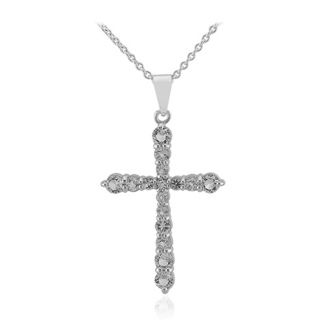 Collana in argento con Topazio Bianco