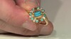 Zilveren ring met een neon blauwe apatiet
