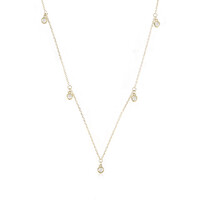 9K Flawless (G) Diamond Gold Necklace (de Melo)