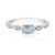 Brasilianischer Aquamarin-Silberring