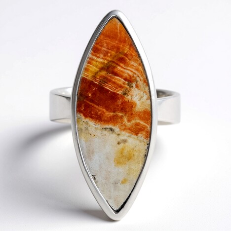 Anello in argento con Diaspro del tramonto