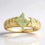 Anello in oro con Diasporo cangiante