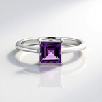 Anello in argento con Ametista Uruguay