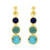 Kingman Turquoise Silver Earrings (Anne Bever)