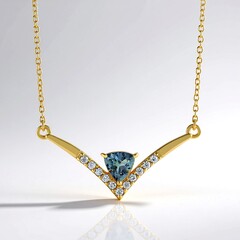 Collana in argento con Tanzanite (non riscaldata)