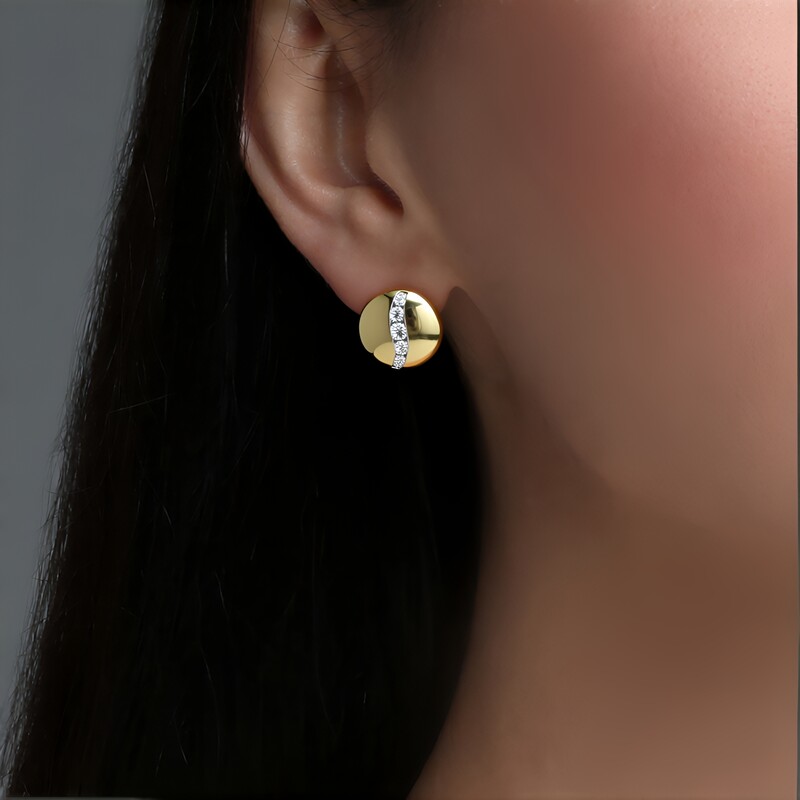 SI1 (G) Brillant-Goldohrringe (Annette)
