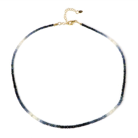 Collier en argent et Saphir bleu