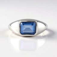 Bague en argent et Fluorite à couleur changeante