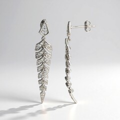 Boucles d'oreilles en argent et Zircon (Adela Silber)