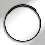 Collana rigida in acciaio con Spinello Nero (Riya)