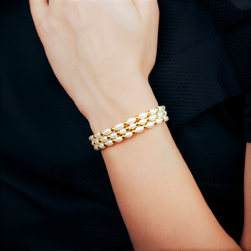 Stalen armband met Gouden Hematieten (Riya)