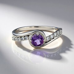 Bague en argent et Quartz azur