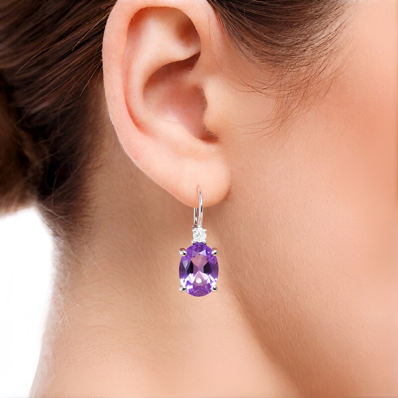 Pendientes en oro con Tanzanita AAA