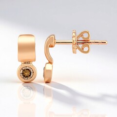 Orecchini in oro con Diamante Rose de France SI1 di Argyle