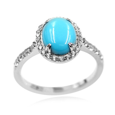 Anillo en plata con Turquesa bella durmiente (Faszination Türkis)