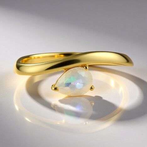 Anello in argento con Opale di Welo