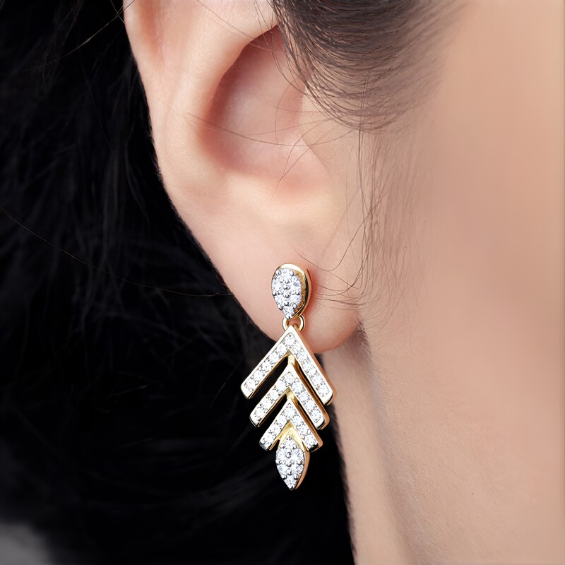 Pendientes en plata con Zircón