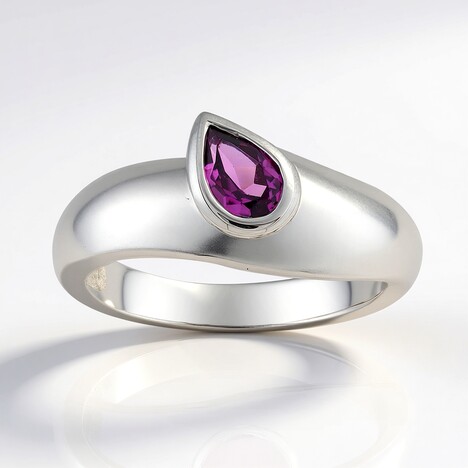 Anello in argento con Granato Roshoite (Pallanova)