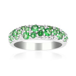 Anello in argento con Tsavorite AAA del Kenia