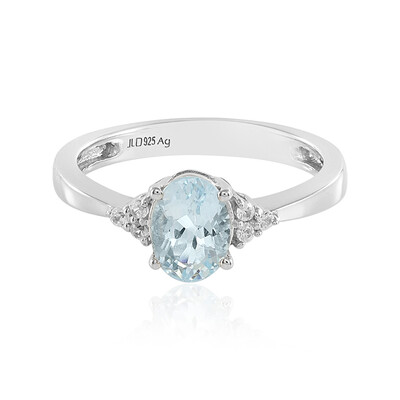 Bague en argent et Aigue-marine