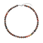 Achat-Silberhalskette