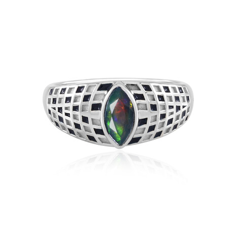 Mezezo-Opal-Silberring (SAELOCANA)