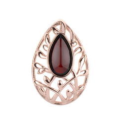 Ciondolo in argento con Ambra Baltica color Ciliegia
