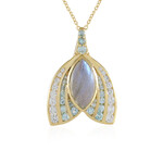 Collana in argento con Labradorite Blu Maniry (KM by Juwelo)