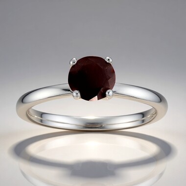 Granat-Silberring