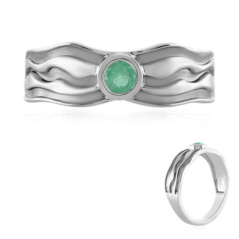 Anello in argento con Smeraldo Etiope (SAELOCANA)