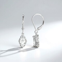 Orecchini in argento con Topazio Bianco