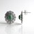 Orecchini in argento con Turchese Verde (Desert Chic)