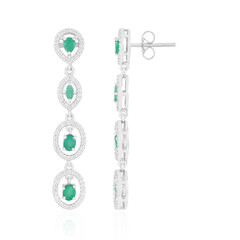 Pendientes en plata con Esmeralda de Socoto