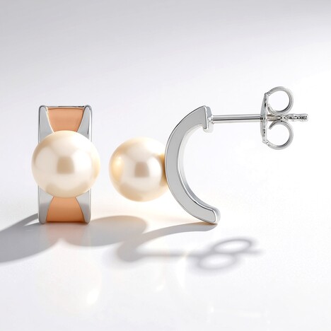 Orecchini in argento con Perla Akoya (TPC)