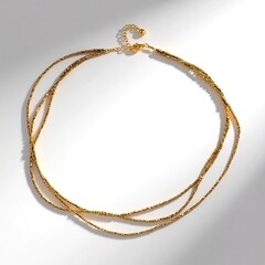Collana in argento con Ematite Dorata (Riya)
