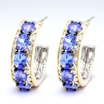 Orecchini in argento con Tanzanite (Gems en Vogue)