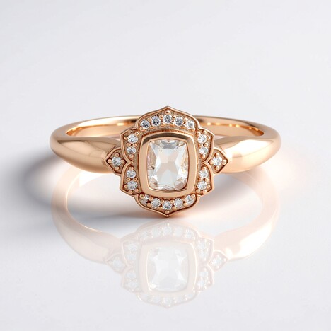 Anello in argento con Petalite