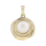 Weiße Süßwasserzuchtperlen-Silberanhänger (TPC)