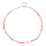 Collar en plata con Ópalo rosa
