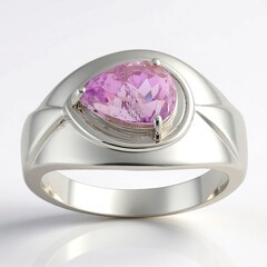 Anello in argento con Kunzite