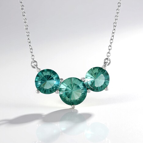 Collana in argento con Fluorite Verde