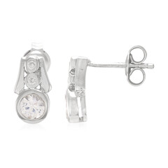 Boucles d'oreilles en argent et Saphir du Mozambique