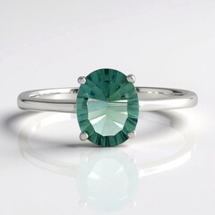 Anello in argento con Fluorite Verde