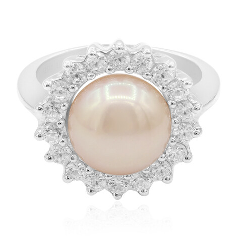 Anello in argento con Perla di Acqua Dolce (TPC)