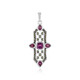 Pendentif en argent et Grenat Rhodolite
