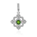 Russian Diopside Silver Pendant