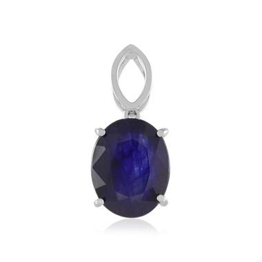 Blauer Madagaskar-Saphir-Platinanhänger