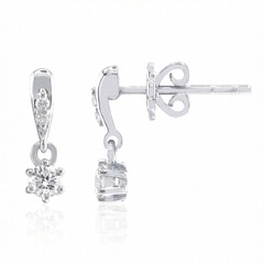 Boucles d'oreilles en or et Diamant IF (D) (Annette)